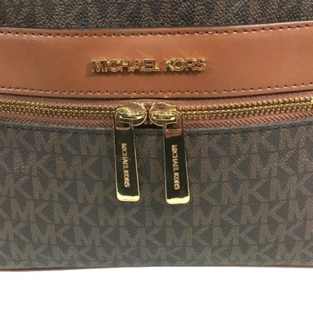Michael Kors Kenly Backpack Medium Signature Logo Shoulder Satchel School Bag